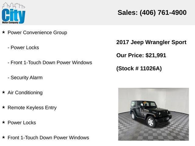 2017 Jeep Wrangler Sport