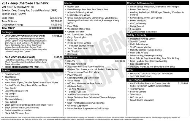 2017 Jeep Cherokee Trailhawk