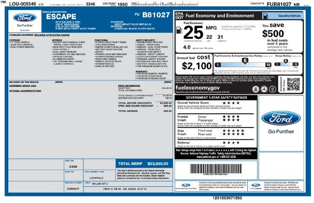 2015 Ford Escape S