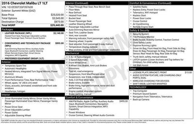 2016 Chevrolet Malibu LT 1LT