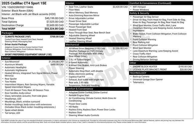 2025 Cadillac CT4 Sport