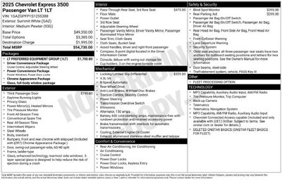 2025 Chevrolet Express 3500 LT Passenger