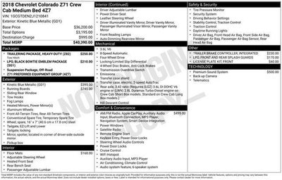 2018 Chevrolet Colorado Z71