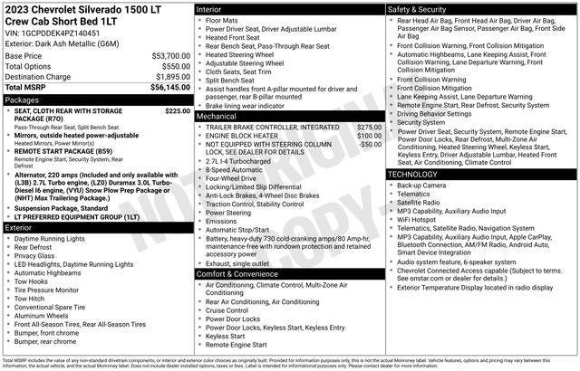 2023 Chevrolet Silverado 1500 LT LT1