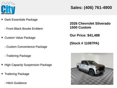 2026 Chevrolet Silverado 1500 Custom