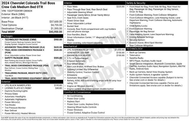 2024 Chevrolet Colorado Trail Boss