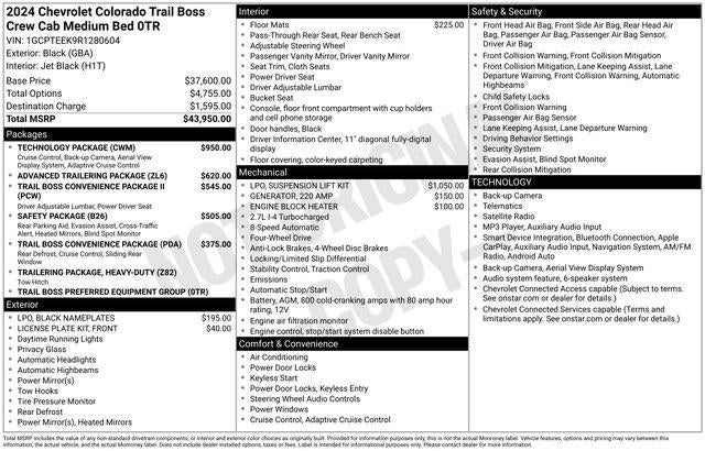 2024 Chevrolet Colorado Trail Boss