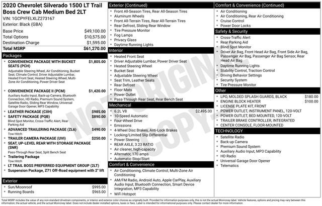 2020 Chevrolet Silverado 1500 LT Trail Boss