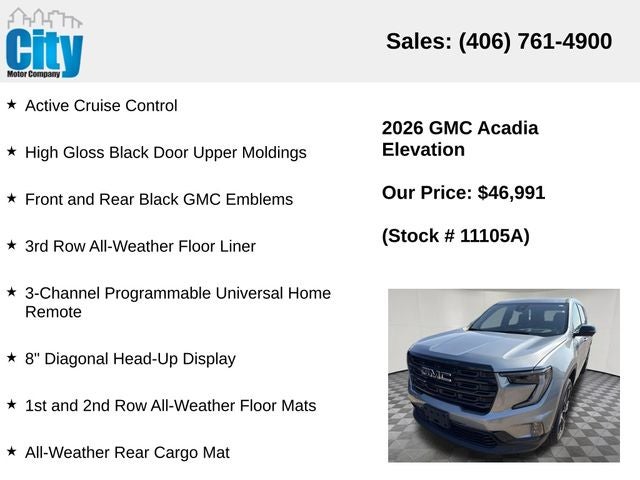 2026 GMC Acadia Elevation
