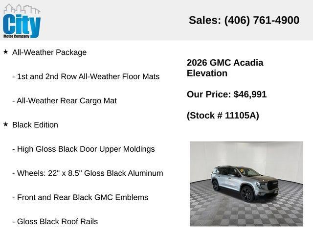 2026 GMC Acadia Elevation