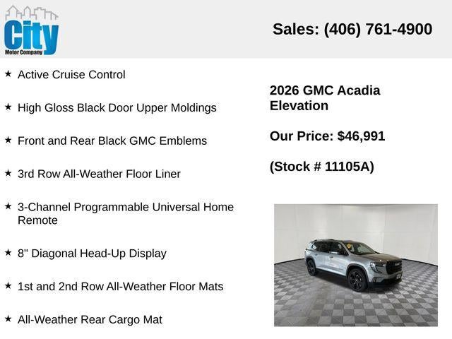2026 GMC Acadia Elevation
