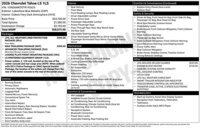 2026 Chevrolet Tahoe LS