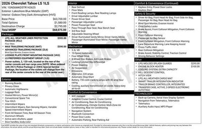 2026 Chevrolet Tahoe LS