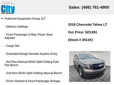 2018 Chevrolet Tahoe LT LT1