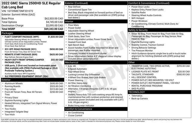 2022 GMC Sierra 2500HD SLE