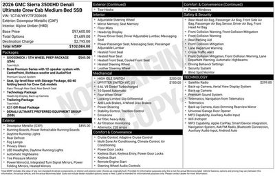 2026 GMC Sierra 3500HD Denali Ultimate