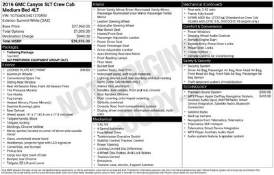 2016 GMC Canyon SLT