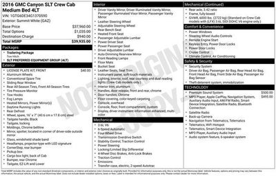 2016 GMC Canyon SLT