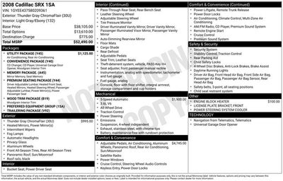 2008 Cadillac SRX V6