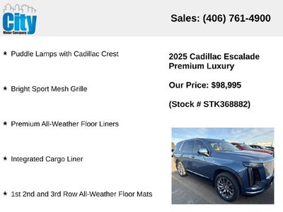 2025 Cadillac Escalade Premium Luxury