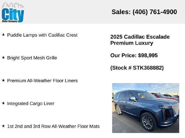 2025 Cadillac Escalade Premium Luxury