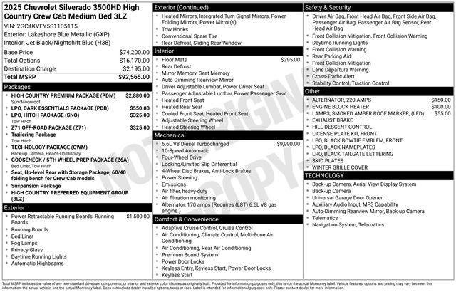 2025 Chevrolet Silverado 3500HD High Country