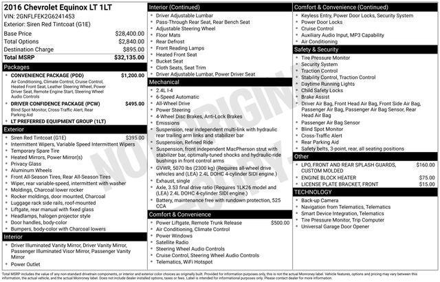2016 Chevrolet Equinox LT