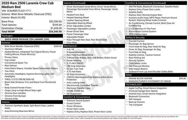 2020 RAM 2500 Laramie