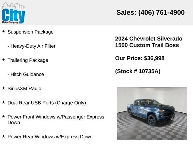 2024 Chevrolet Silverado 1500 Custom Trail Boss