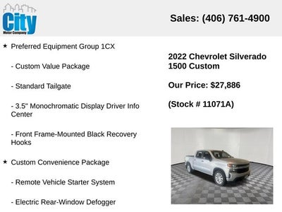 2022 Chevrolet Silverado 1500 LTD Custom