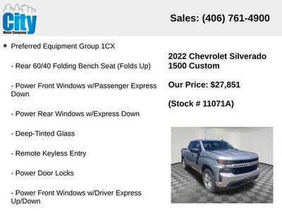 2022 Chevrolet Silverado 1500 LTD Custom