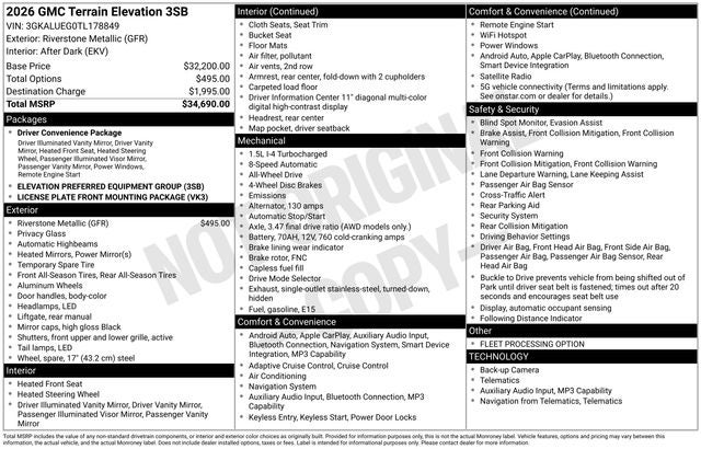 2026 GMC Terrain Elevation