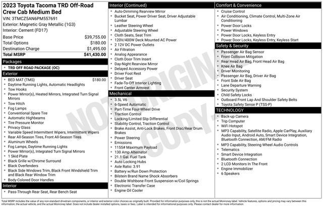 2023 Toyota Tacoma TRD Off-Road V6