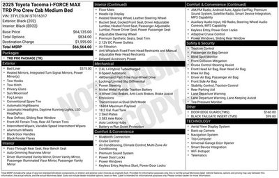 2025 Toyota Tacoma Hybrid Base