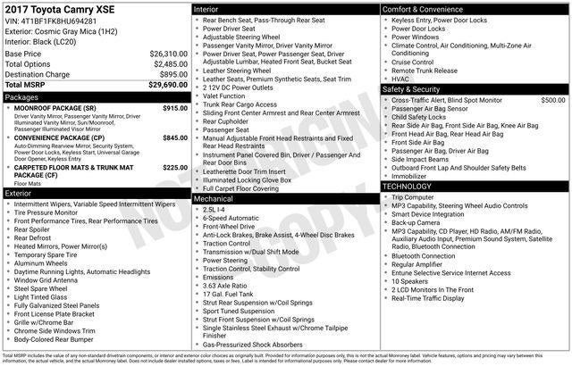 2017 Toyota Camry XSE