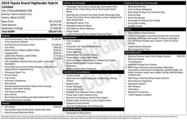 2024 Toyota Grand Highlander Hybrid Limited
