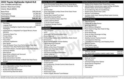 2023 Toyota Highlander Hybrid XLE