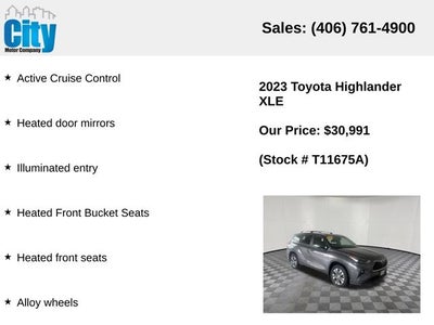 2023 Toyota Highlander XLE