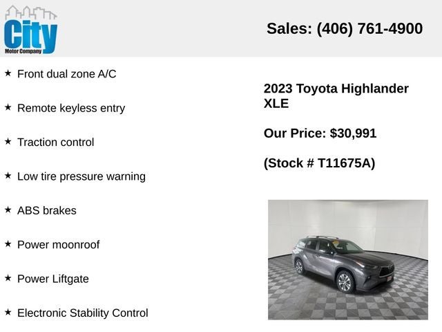 2023 Toyota Highlander XLE