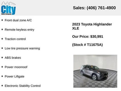 2023 Toyota Highlander XLE