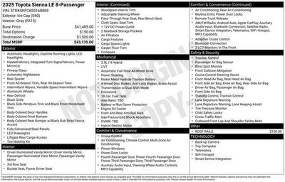 2025 Toyota Sienna LE 8 Passenger