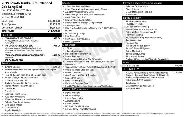 2019 Toyota Tundra Base