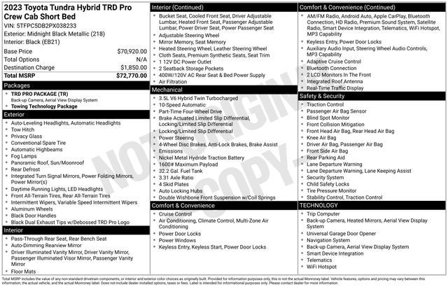 2023 Toyota Tundra Hybrid TRD Pro