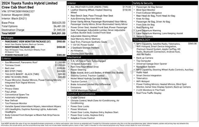 2024 Toyota Tundra Hybrid Limited