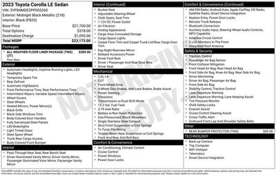 2023 Toyota Corolla LE