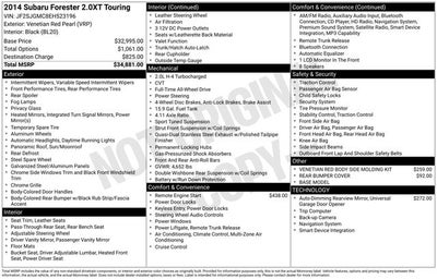2014 Subaru Forester 2.0XT Touring