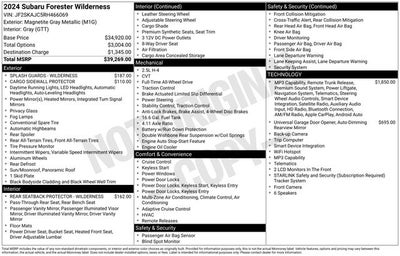 2024 Subaru Forester Wilderness