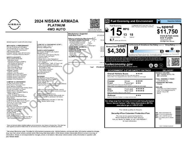 2024 Nissan Armada Platinum