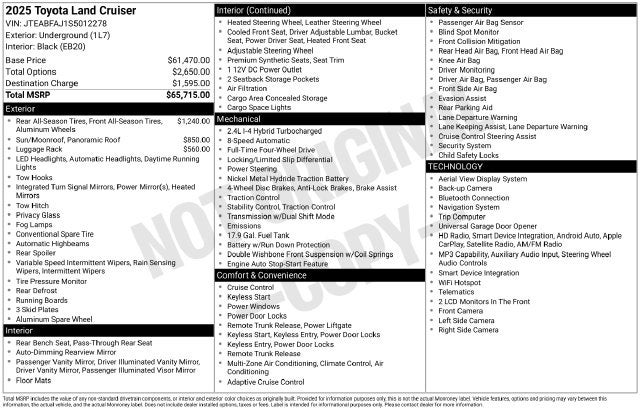 2025 Toyota Land Cruiser Base