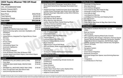 2025 Toyota 4Runner TRD Off-Road Premium